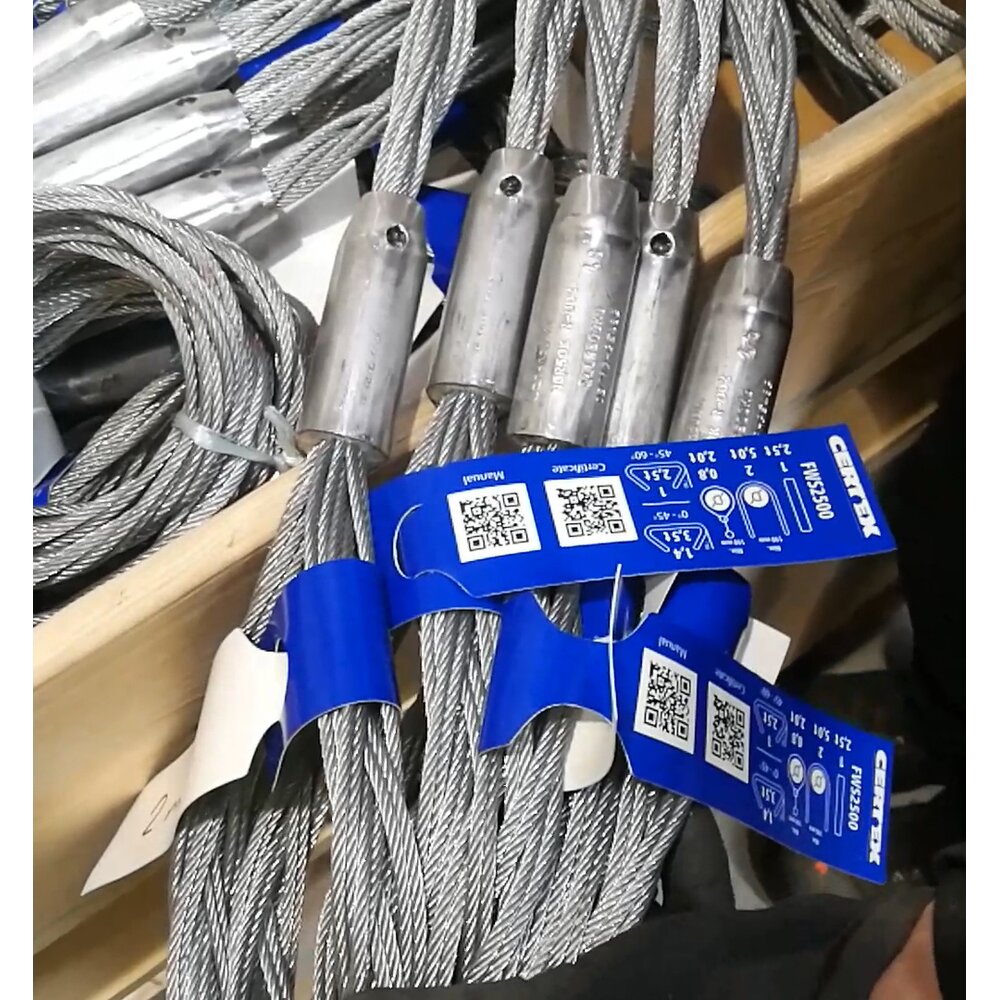 Flat braided wire ropes AISI 316